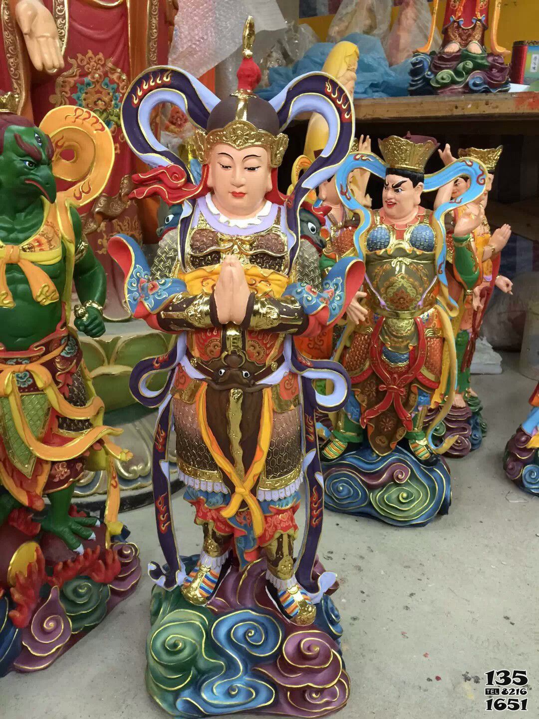 二十四諸天雕塑-寺院樹脂彩繪菩薩二十四諸天雕塑 二十四諸天雕塑-寺院樹脂彩繪菩薩二十四諸天雕塑高清圖片