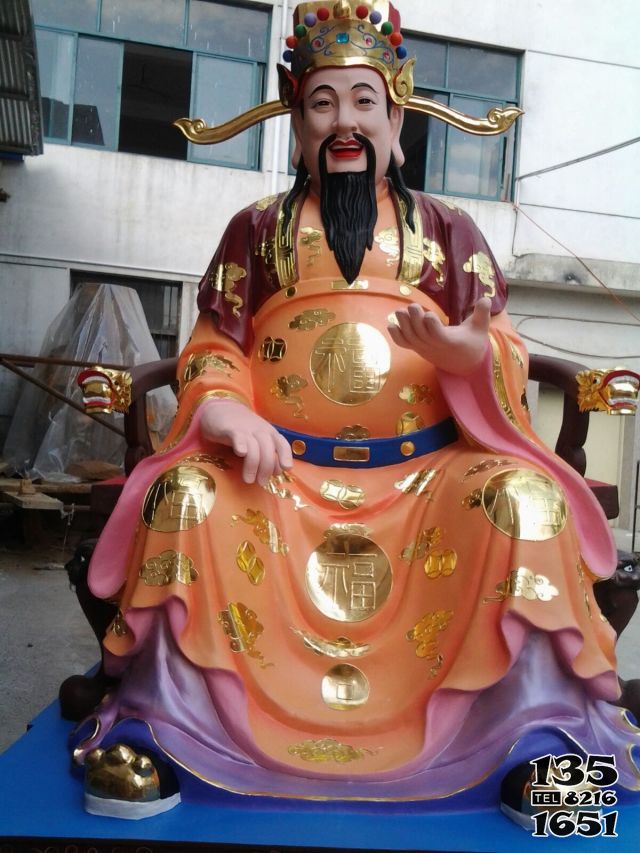 財神雕塑-寺廟供奉玻璃鋼彩繪財神雕塑 財神雕塑-寺廟供奉玻璃鋼彩繪財神雕塑高清圖片