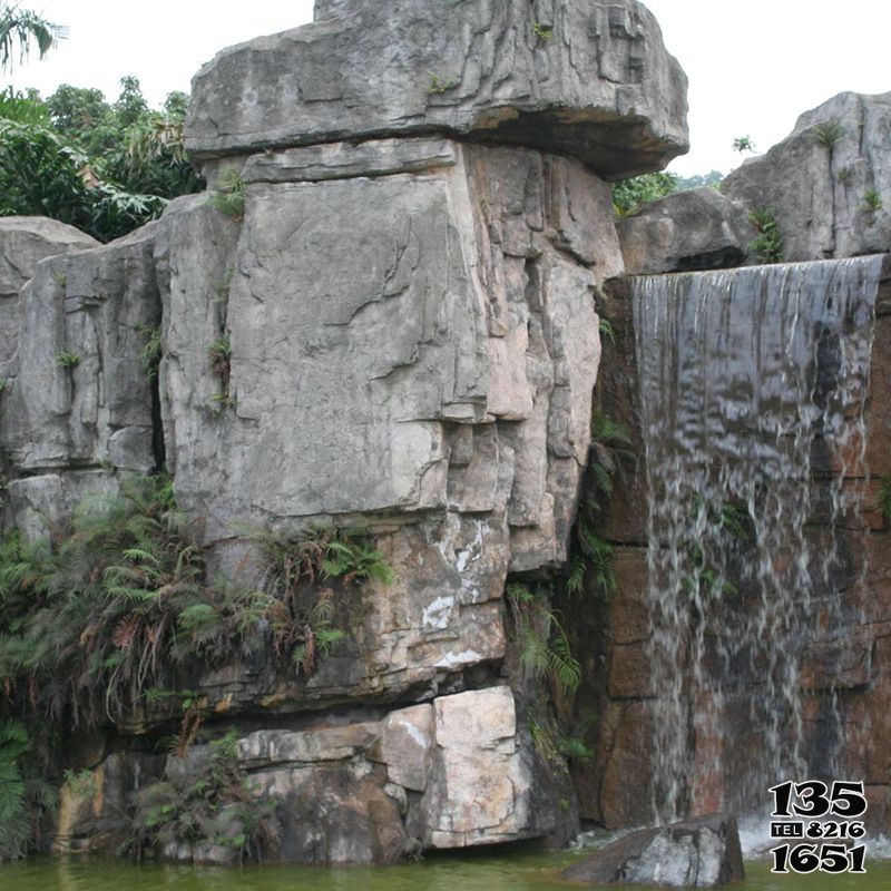 假山雕塑-景區塑石假山流水瀑布水池景觀雕塑 假山雕塑-景區塑石假山流水瀑布水池景觀雕塑高清圖片