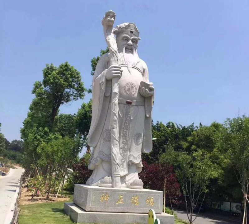大理石福德正神土地公-大理石土地公福德正神雕塑 大理石福德正神土地公-大理石土地公福德正神雕塑高清圖片